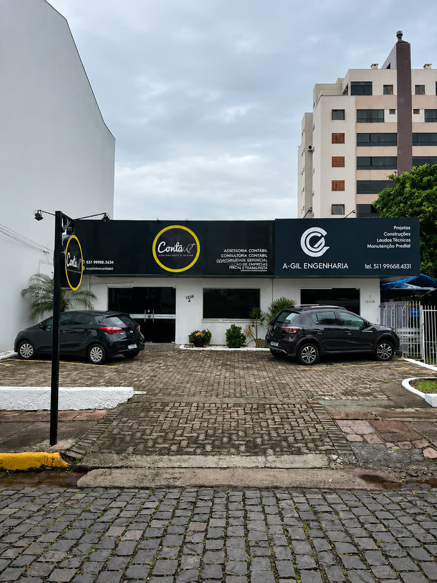 Fachada da ContaKE Assessoria Contábil na Rua Coronel Flores, em Taquara